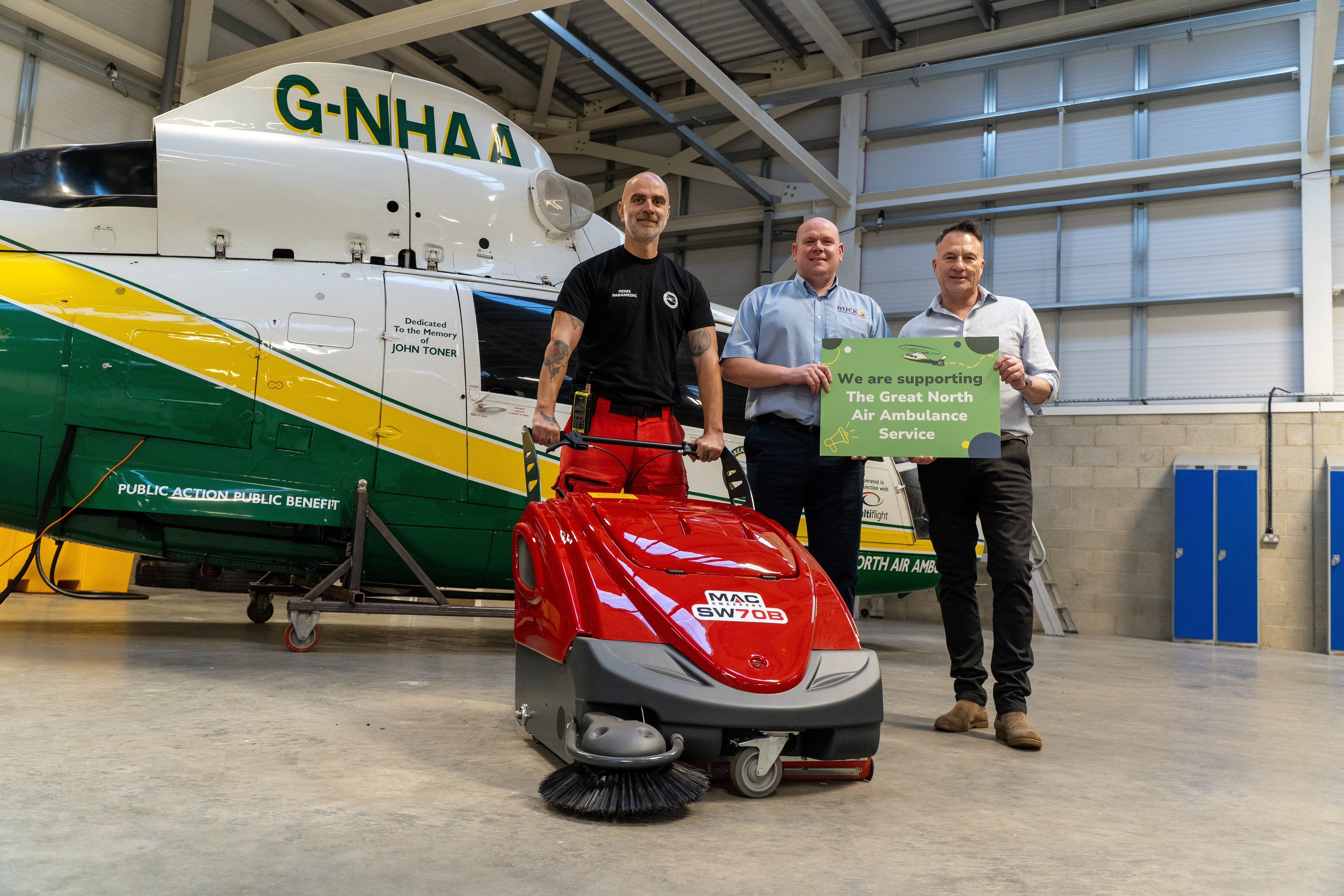 Ruck Engineering sweeps in to support Great North Air Ambulance Service