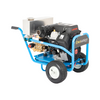 Pressure washer with blue frame and visible 'Evolution' branding on a white background